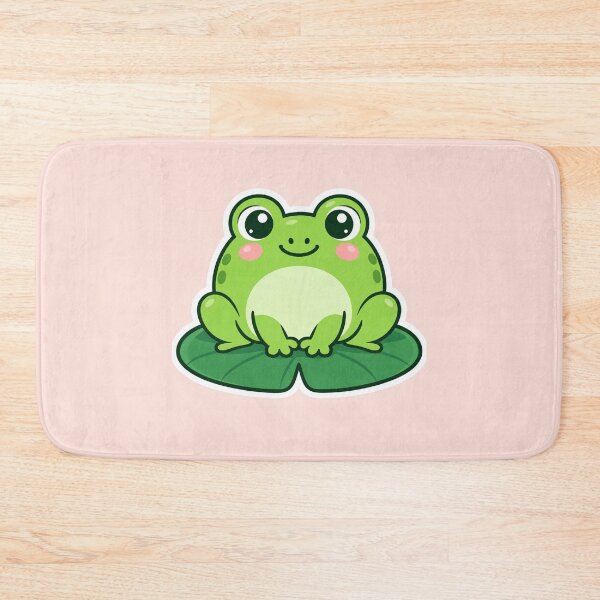 Item preview, Cute Frog On A Leaf Cute Sticker Design designed and sold by Inkworksbyshery.