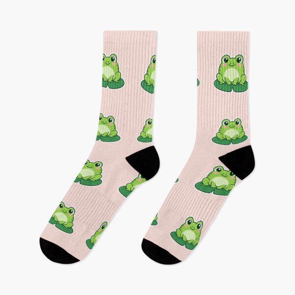Item preview, Cute Frog On A Leaf Cute Sticker Design designed and sold by Inkworksbyshery.