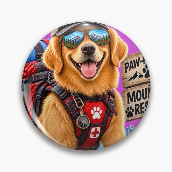 Item preview, Funny Dog Mountain Rescue – PAW-FESSIONAL Hiking Adventure Gift designed and sold by TeeVibeHaus.