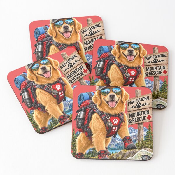 Item preview, Funny Dog Mountain Rescue – PAW-FESSIONAL Hiking Adventure Gift designed and sold by TeeVibeHaus.