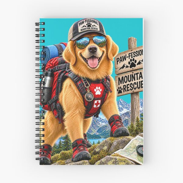 Item preview, Funny Dog Mountain Rescue – PAW-FESSIONAL Hiking Adventure Gift designed and sold by TeeVibeHaus.