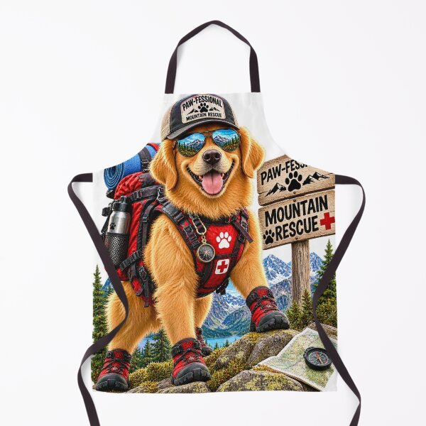 Item preview, Funny Dog Mountain Rescue – PAW-FESSIONAL Hiking Adventure Gift designed and sold by TeeVibeHaus.