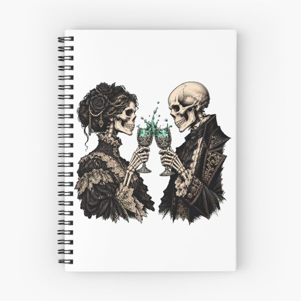 Item preview, Skeleton Couple Victorian Emerald Toast Dark Romance designed and sold by chattsuede.