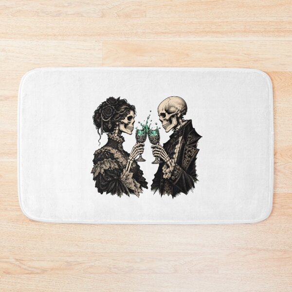 Item preview, Skeleton Couple Victorian Emerald Toast Dark Romance designed and sold by chattsuede.