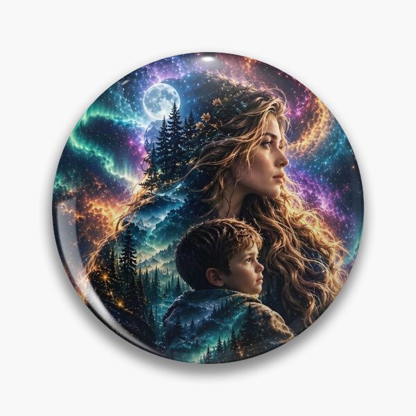 Item preview, Double Exposure A Mountain Woman and Her Child by Orikall designed and sold by HippieWorks.
