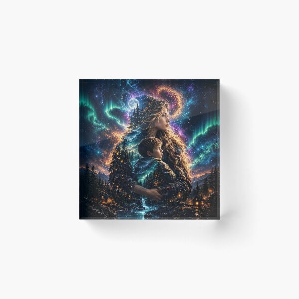 Item preview, Double Exposure A Mountain Woman and Her Child by Orikall designed and sold by HippieWorks.