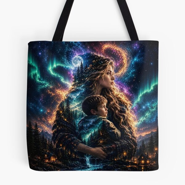 Item preview, Double Exposure A Mountain Woman and Her Child by Orikall designed and sold by HippieWorks.