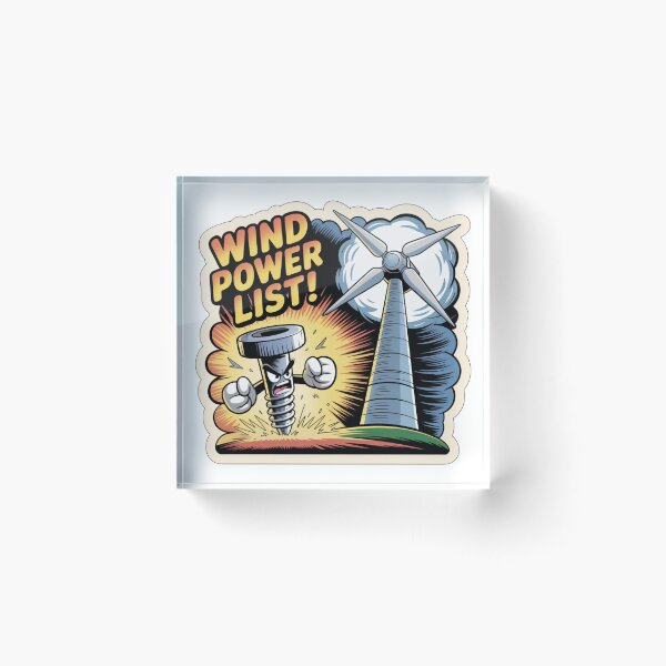 Item preview, Metal Screw Versus Wind Turbine Scale Sticker designed and sold by Imaginarium of Chaos falcon88 .