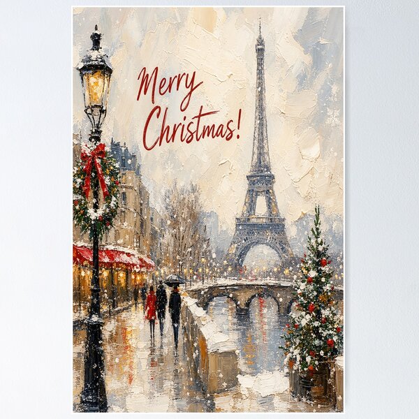 Item preview, Merry Christmas Paris designed and sold by JackFreestone.