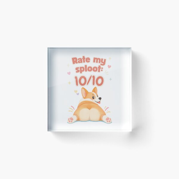 Item preview, Rate My Sploot 10/10 - Cute Corgi Butt Sploot Funny Design designed and sold by Neurospicy Trolls.