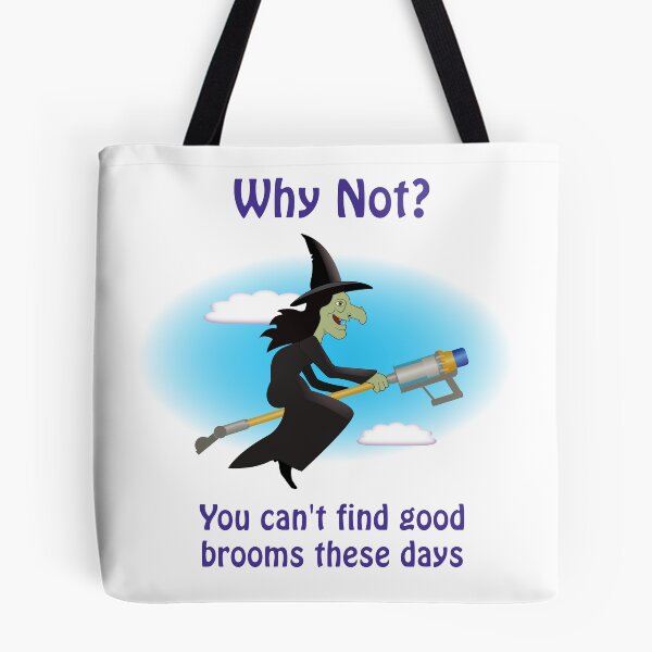 Item preview, Halloween witch on 'updated' broomstick designed and sold by ChimaGraphics.