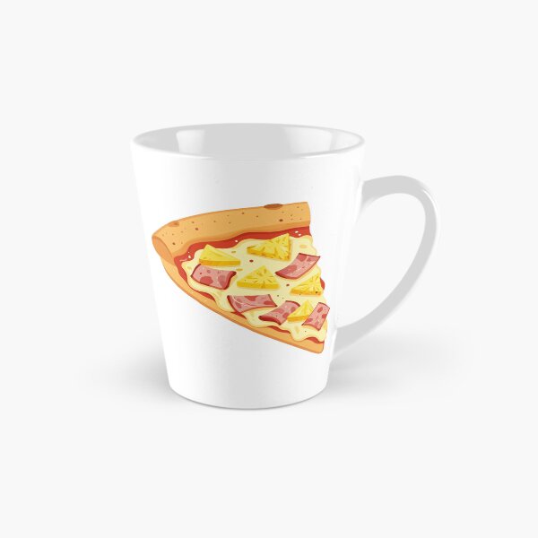 Item preview, controversial hawaiian pizza slice illustration with pineapple and ham designed and sold by WildArtIT.