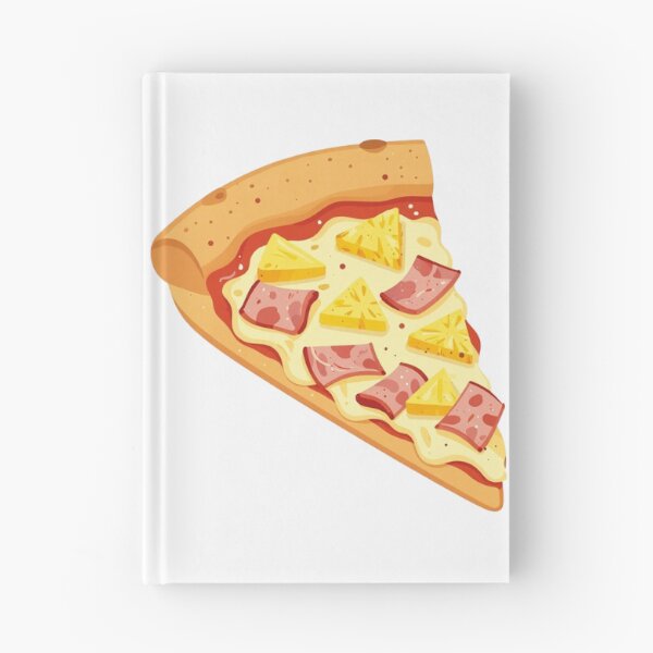 Item preview, controversial hawaiian pizza slice illustration with pineapple and ham designed and sold by WildArtIT.