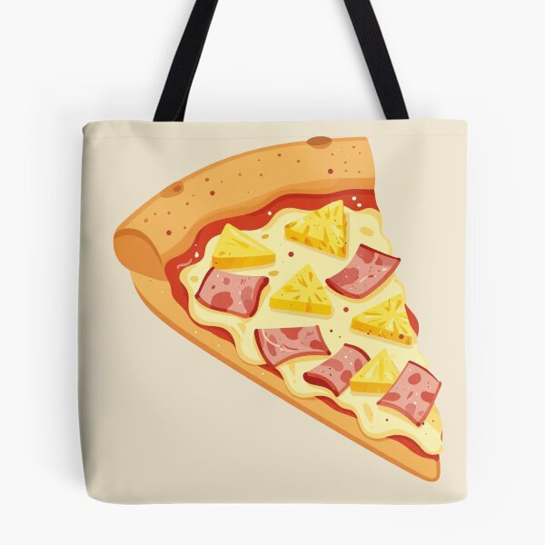 Item preview, controversial hawaiian pizza slice illustration with pineapple and ham designed and sold by WildArtIT.
