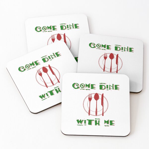 Item preview, Come Dine With Me - (Red/Green on White) designed and sold by PawsitiveMum3.