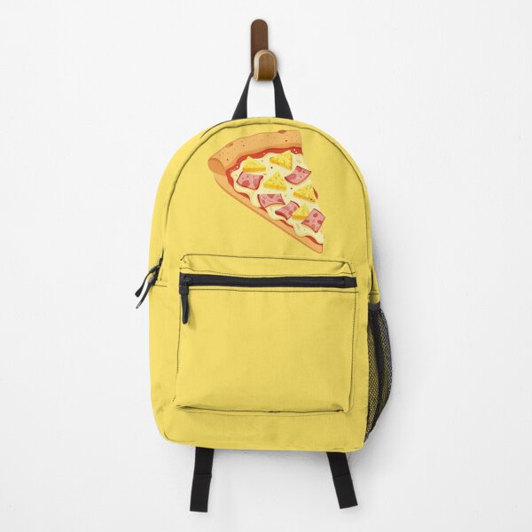Item preview, controversial hawaiian pizza slice illustration with pineapple and ham designed and sold by WildArtIT.