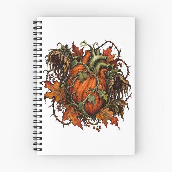 Item preview, Pumpkin Heart Gothic Botanical Flora Halloween Macabre designed and sold by chattsuede.