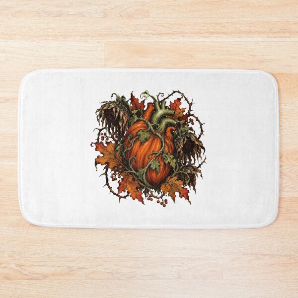 Item preview, Pumpkin Heart Gothic Botanical Flora Halloween Macabre designed and sold by chattsuede.