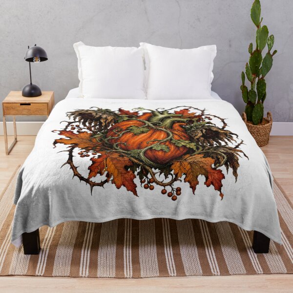 Item preview, Pumpkin Heart Gothic Botanical Flora Halloween Macabre designed and sold by chattsuede.