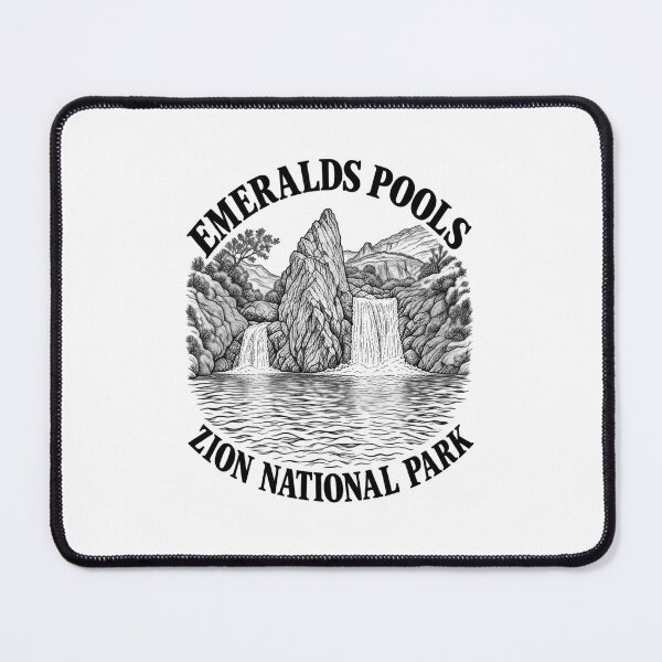 Item preview, Emerald Pools – Zion National Park – Utah Line Art designed and sold by Tee Visions.