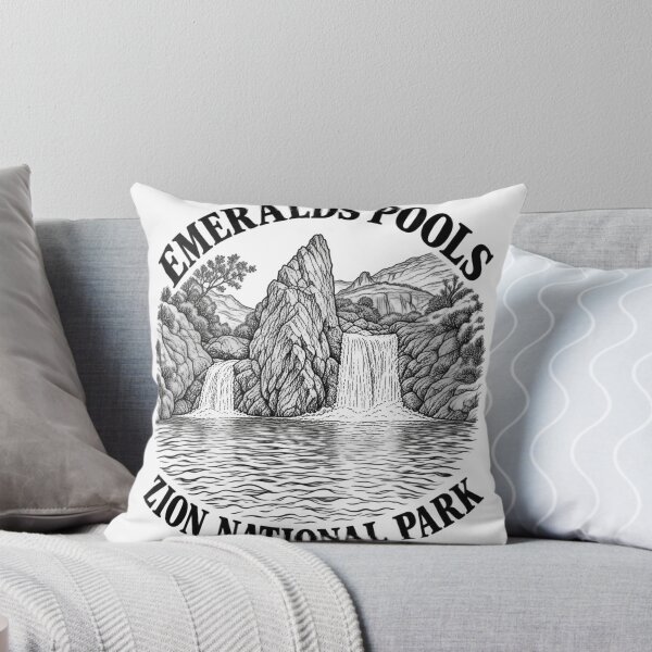 Item preview, Emerald Pools – Zion National Park – Utah Line Art designed and sold by Tee Visions.