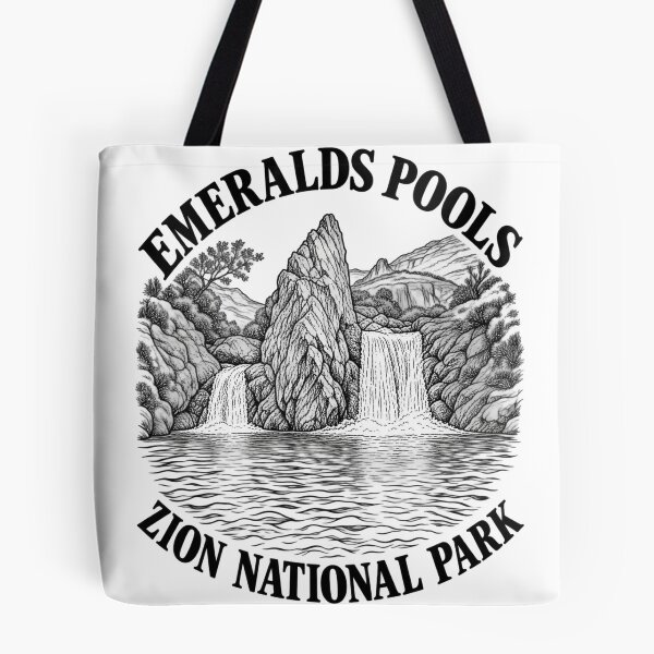 Item preview, Emerald Pools – Zion National Park – Utah Line Art designed and sold by Tee Visions.