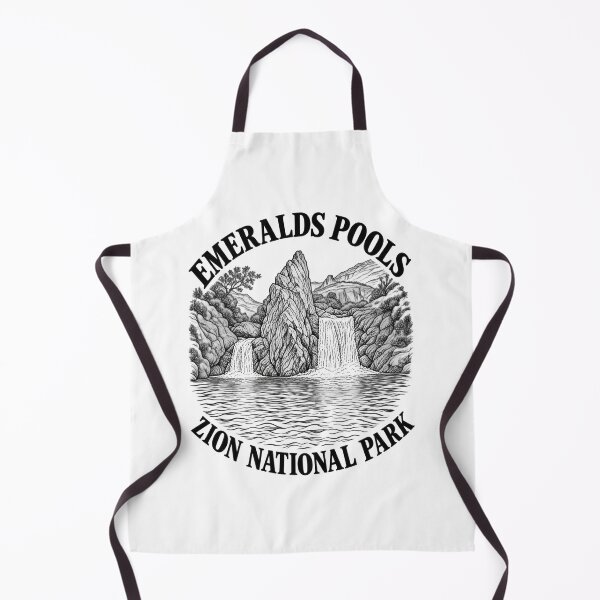 Item preview, Emerald Pools – Zion National Park – Utah Line Art designed and sold by Tee Visions.