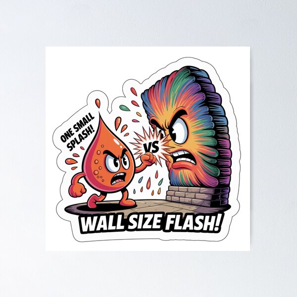 Item preview, Paint Drop Versus Mural Wall Scale Sticker designed and sold by Imaginarium of Chaos falcon88 .