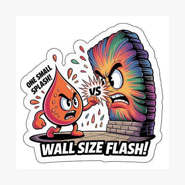 Item preview, Paint Drop Versus Mural Wall Scale Sticker designed and sold by Imaginarium of Chaos falcon88 .