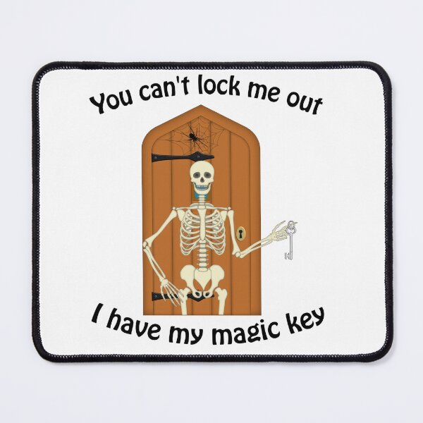 Item preview, Halloween skeleton key pun designed and sold by ChimaGraphics.