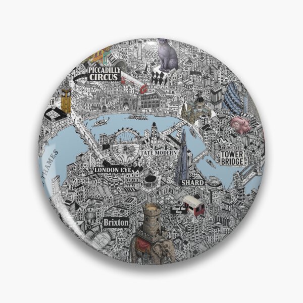 Item preview, isometric London city map designed and sold by oliver polanski.