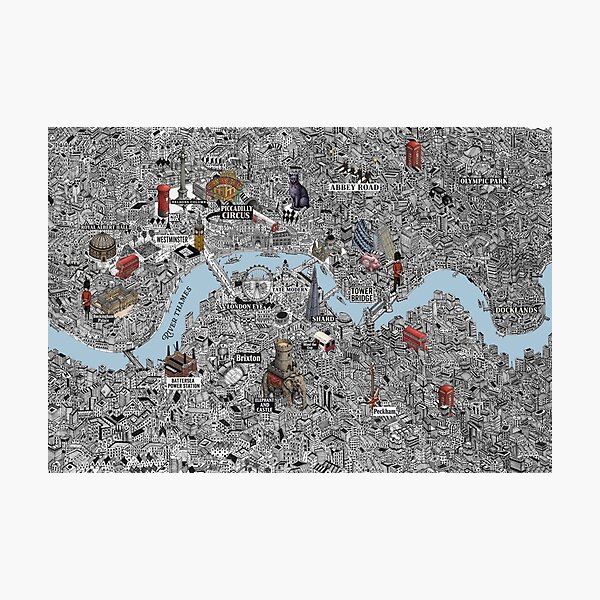 Item preview, isometric London city map designed and sold by oliver polanski.