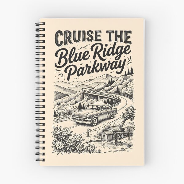Item preview, Blue Ridge Parkway Vintage Travel Poster designed and sold by Wild Places Paper Co..