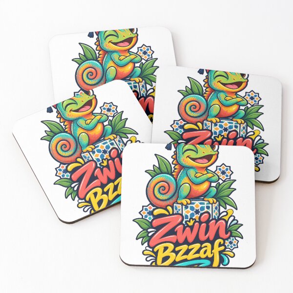Item preview, Zwin Bzzaf – Moroccan Happy Chameleon designed and sold by Darija Pop.