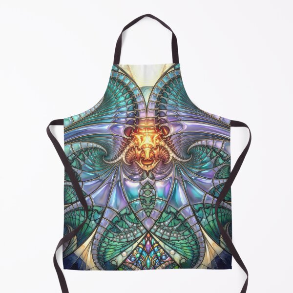 Item preview, Psychedelic Stained Glass Biomorphic Mandala designed and sold by Frackxion.