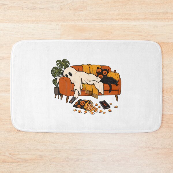 Item preview, Exhausted Ghost Sofa Sleeping Cat Autumn Homebody designed and sold by chattsuede.