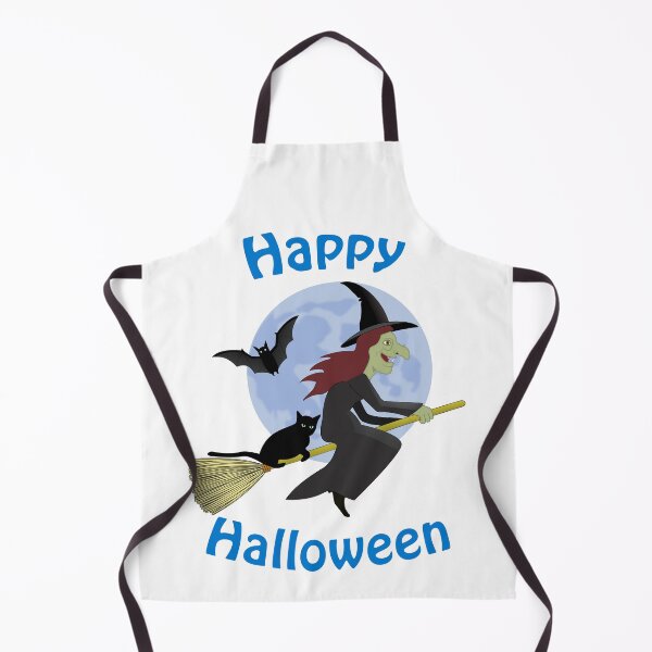 Item preview, Halloween witch on broomstick designed and sold by ChimaGraphics.