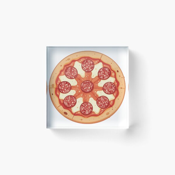 Item preview, spicy pepperoni and salami whole italian pizza illustration designed and sold by WildArtIT.