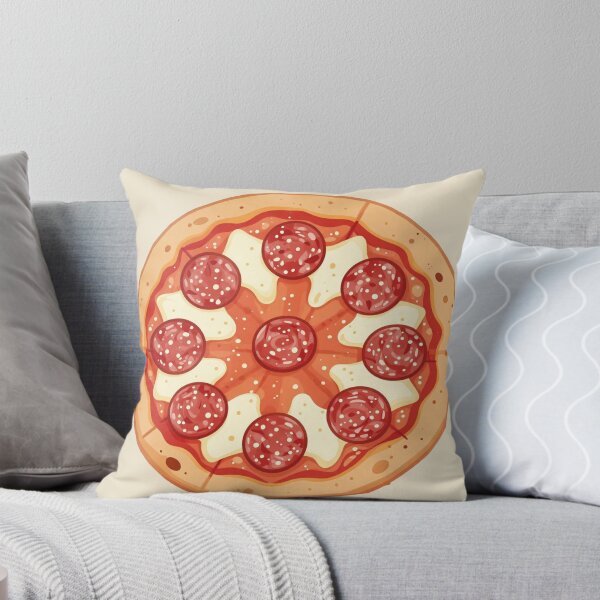 Item preview, spicy pepperoni and salami whole italian pizza illustration designed and sold by WildArtIT.