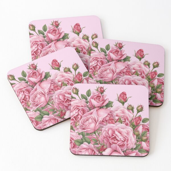Item preview, Vintage Pink Roses Garden Botanical Cottagecore Floral designed and sold by Nature Moments.