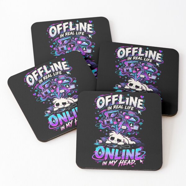 Item preview, Offline In Real Life Online In My Head - 'Zerp' Glitch Gremlin T-Shirt designed and sold by Suparrific.