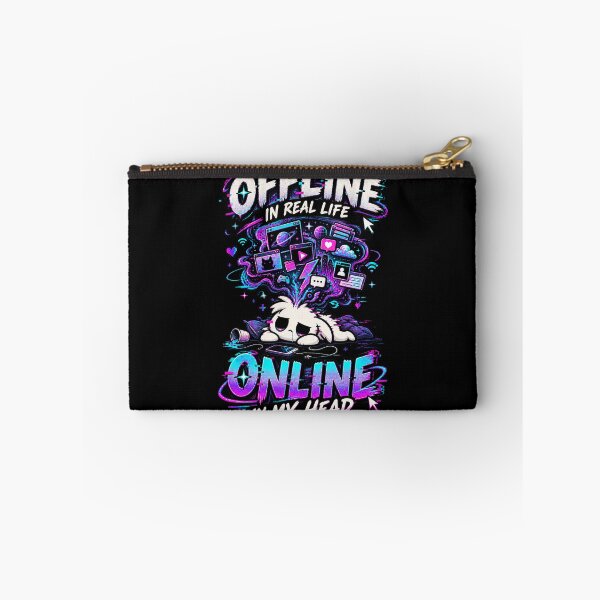 Item preview, Offline In Real Life Online In My Head - 'Zerp' Glitch Gremlin T-Shirt designed and sold by Suparrific.