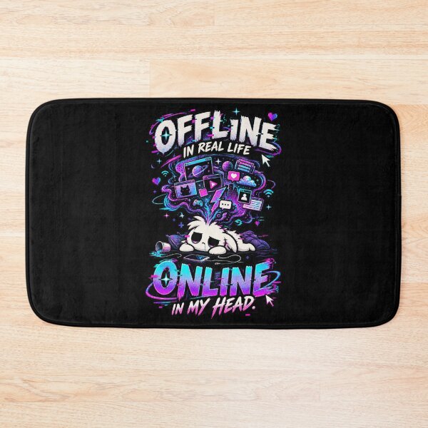 Item preview, Offline In Real Life Online In My Head - 'Zerp' Glitch Gremlin T-Shirt designed and sold by Suparrific.