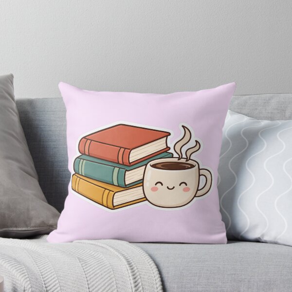 Item preview, Books And Coffee Icon Cute Sticker Design designed and sold by Inkworksbyshery.