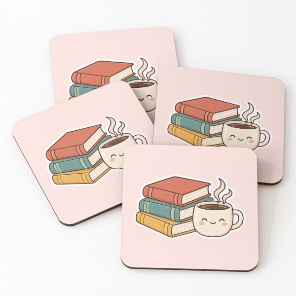 Item preview, Books And Coffee Icon Cute Sticker Design designed and sold by Inkworksbyshery.
