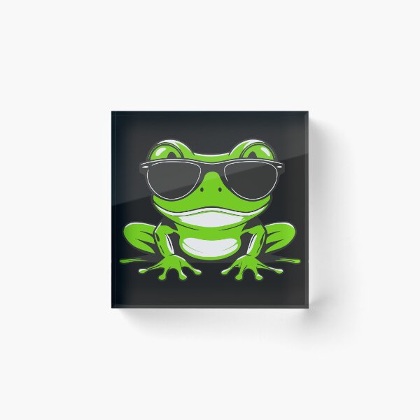 Item preview, Cute Cool Green Frog designed and sold by Lovemountain.