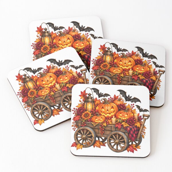 Item preview, Halloween Pumpkin Wagon – Gothic Harvest & Autumn Lantern Design designed and sold by Clothes With Smiling Animals Walt Gral.
