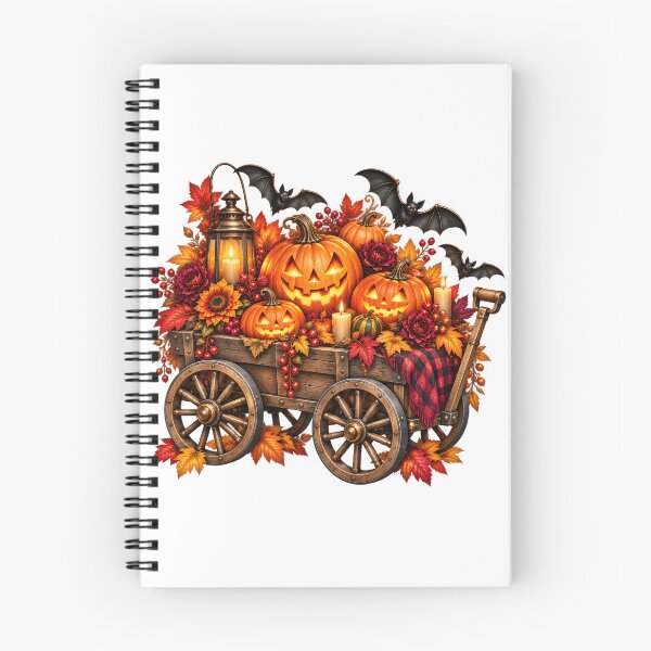 Item preview, Halloween Pumpkin Wagon – Gothic Harvest & Autumn Lantern Design designed and sold by Clothes With Smiling Animals Walt Gral.