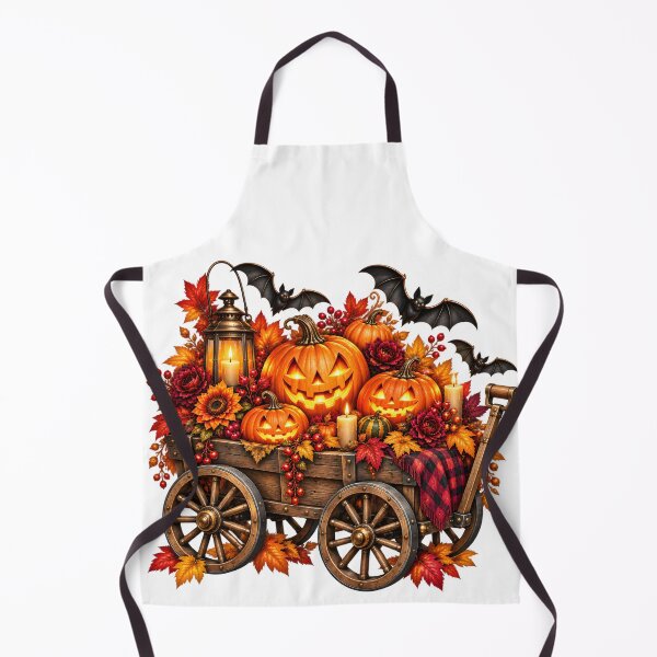 Item preview, Carro de calabazas de Halloween – Diseño gótico de farolillos de otoño y cosecha designed and sold by Clothes With Smiling Animals Walt Gral.