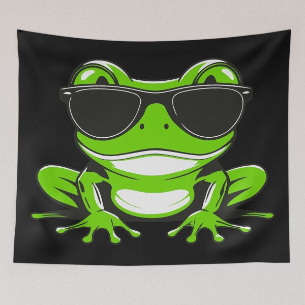 Item preview, Cute Cool Green Frog designed and sold by Lovemountain.